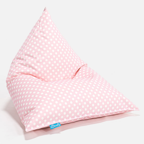 Dětský hráčský sedací vak 1 do 6 let - Potisk Růžová Tečka Fabric Close-up Image
