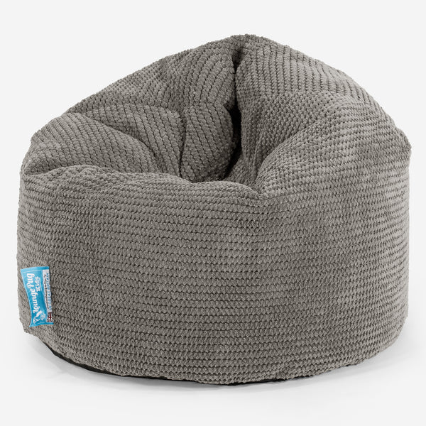 Dětský sedací vak 2 do 6 let - Pom pom Tmavě šedá 01