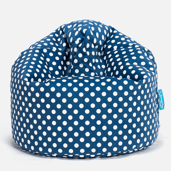 Dětský sedací vak 2 do 6 let - Potisk Modrá Tečka Fabric Close-up Image