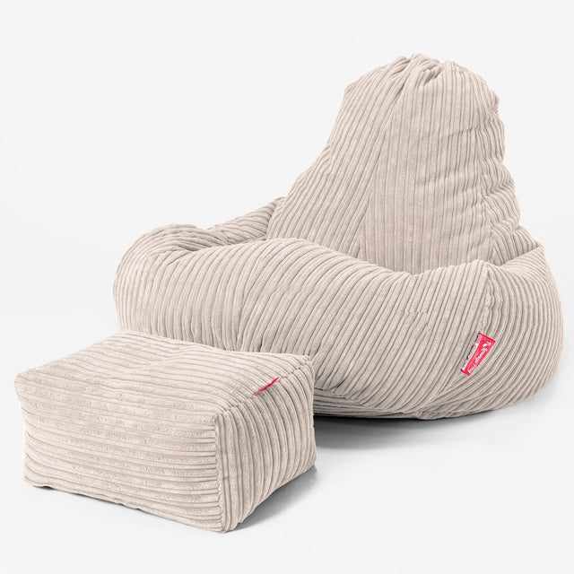 Hráčský sedací vak Ultra Lux - Manšestr Slonovinová 02