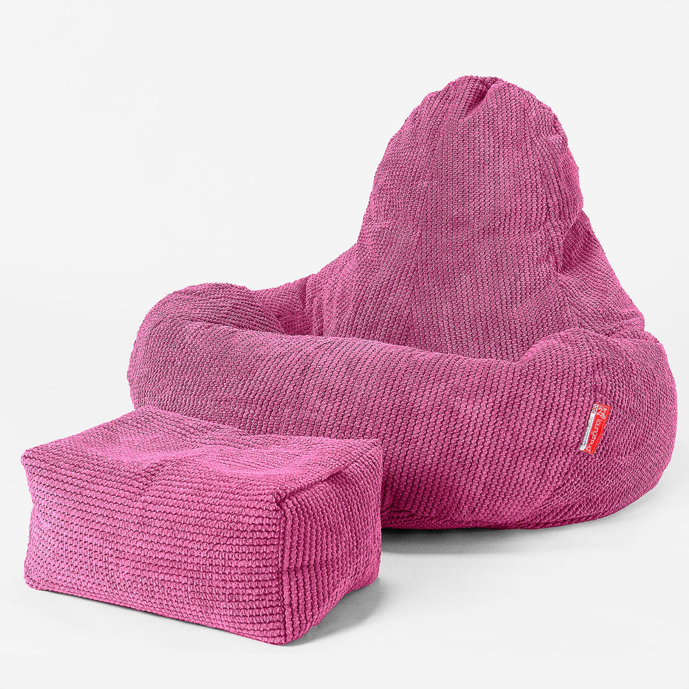 Hráčský sedací vak Ultra Lux - Pom Pom Růžová 01