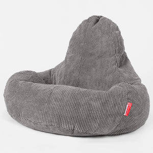 Hráčský sedací vak Ultra Lux - Pom pom Tmavě šedá
