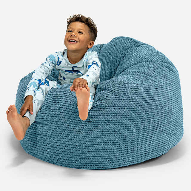 Dětská obří sedací vak Snuggle 3-8 let -Pom pom Modrozelená 01