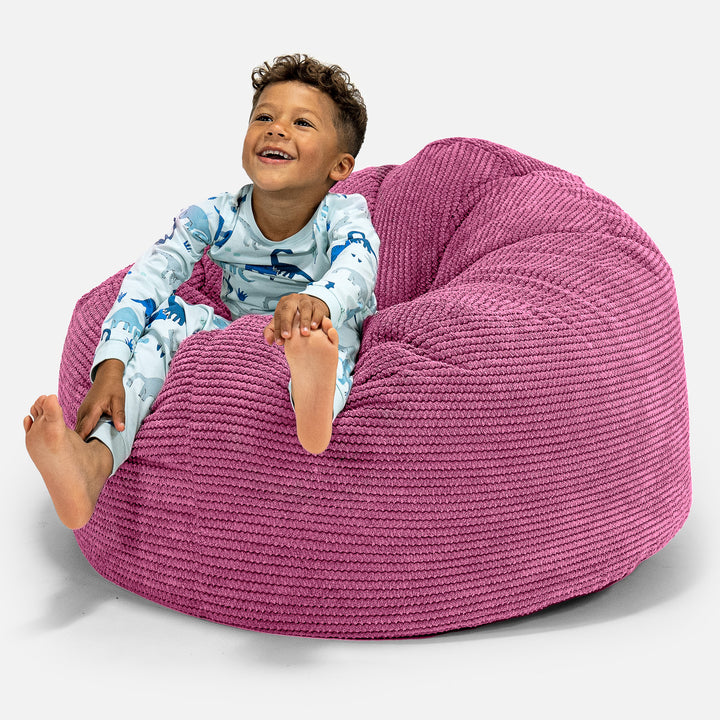 Dětská obří sedací vak Snuggle 3-8 let -Pom pom Růžová 01