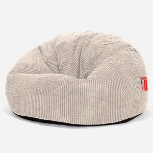 Klasický sedací pytel - Pom pom Slonovinová