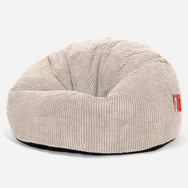 CloudSac® 200 dětský obří sedací vak pro děti z paměťové pěny 2 do 12 let - Pom pom Slonovinová 01