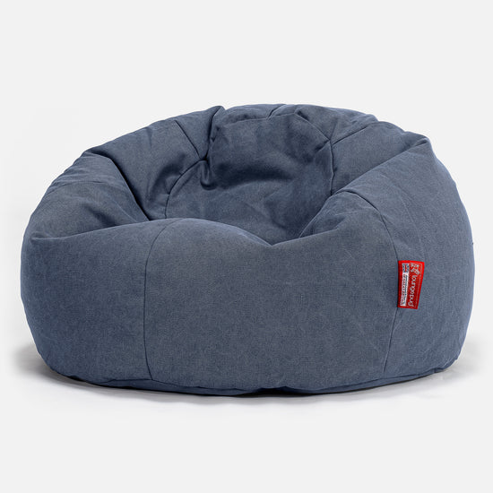 Klasický sedací pytel - Stonewashed džínovina Námořnická modř 01