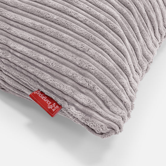 Kulatý Povlak na Polštář 50cm - Manšestr Hliník Stříbro 02