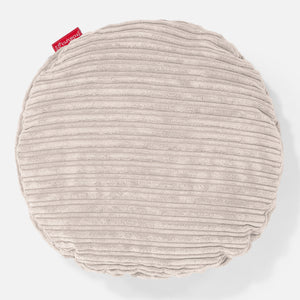 Kulatý Povlak na Polštář 50cm - Manšestr Slonovinová