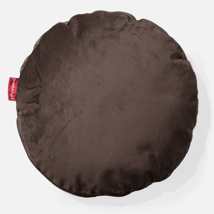 Kulatý Polštář 50cm - Samet Espresso 01