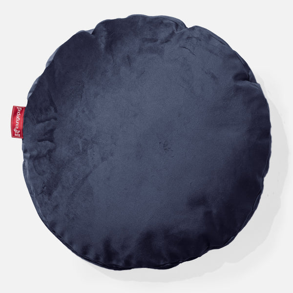Kulatý Polštář 50cm - Samet Námořnická modř 01