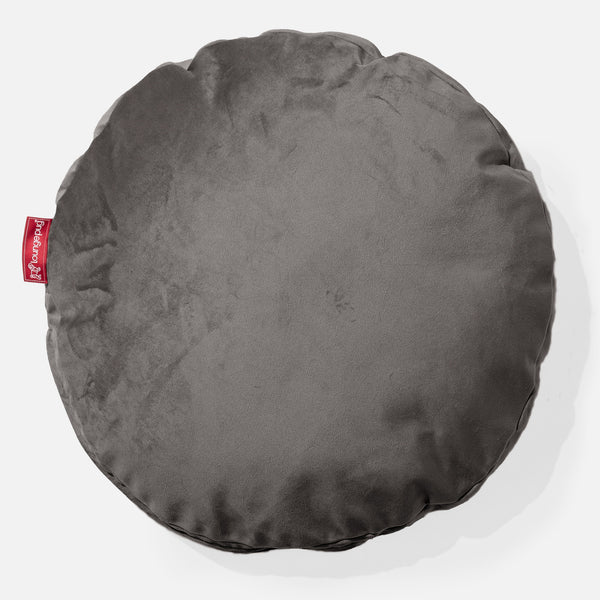 Kulatý Polštář 50cm - Samet Tmavomodrá šeď 01
