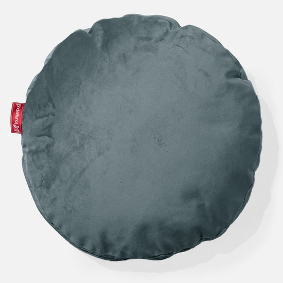 Kulatý Polštář 50cm - Samet Tyrkysová 01