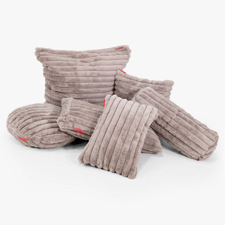 Kulatý Povlak na Polštář 50cm - Ultra plyšový kord Norek 02