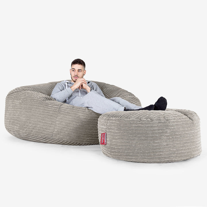 Mega mamutí sedací vak pohovka - Manšestr Norek 02