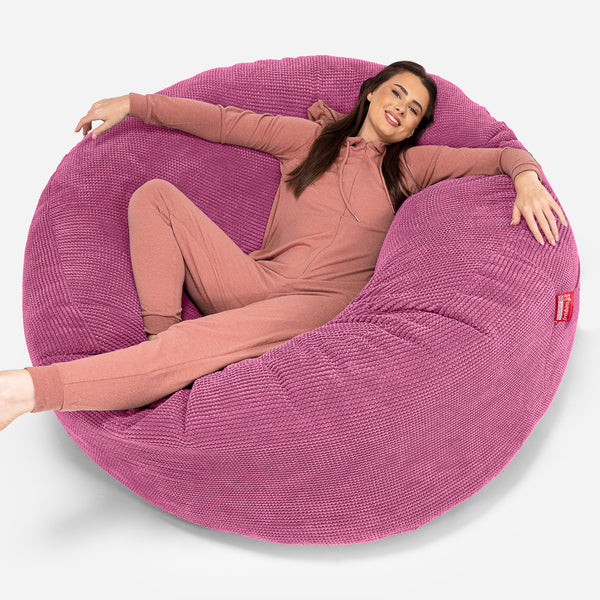 Mega mamutí sedací vak pohovka - Pom pom Růžová 01
