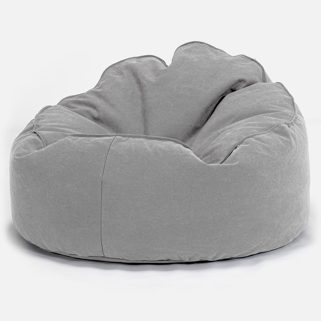 Mini mamutí sedací pytel - Stonewashed džínovina Cínová 01