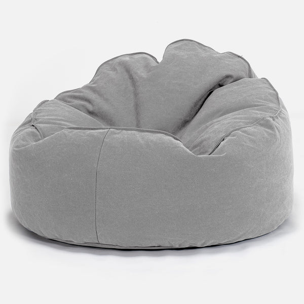 Mini mamutí sedací pytel - Stonewashed džínovina Cínová 01
