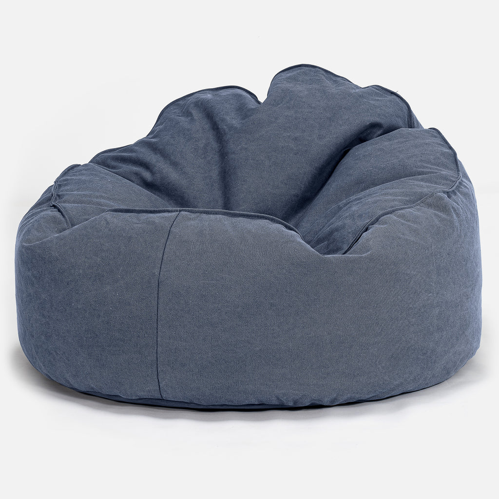 Mini mamutí sedací pytel - Stonewashed džínovina Námořnická modř 01