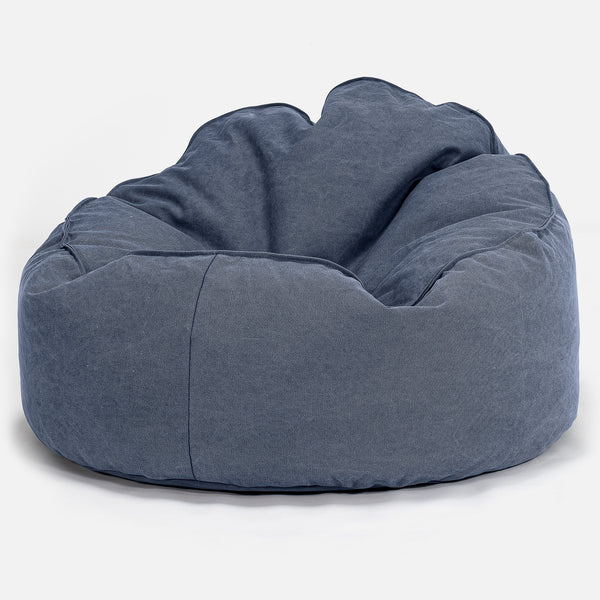 Mini mamutí sedací pytel - Stonewashed džínovina Námořnická modř 01