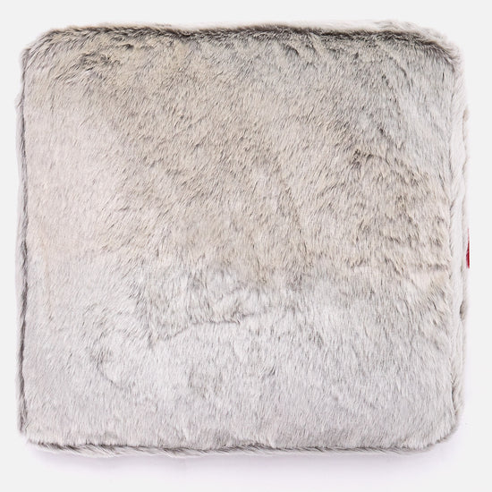 Podlahový Polštář - Umělá králičí kožešina Světle šedá 03