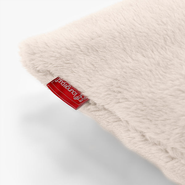 Podlahový Polštář - Umělá medvědí kožešina Krémová Fabric Close-up Image