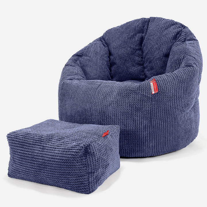 Pohodlný sedací pytel - Pom pom Fialová 02