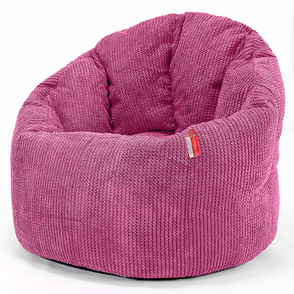 Pohodlný sedací pytel - Pom pom Růžová 01