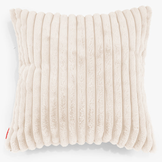 Povlak na Polštář Velký 70 x 70cm - Ultra plyšový kord Krémová 01