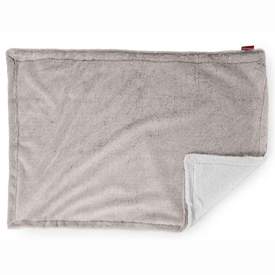 Přehoz / Přikrývka Sherpa - Umělá králičí kožešina Světle šedá 03