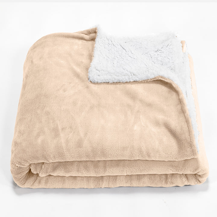 Přikrývka Sherpa - Fleece Slonovinová 01