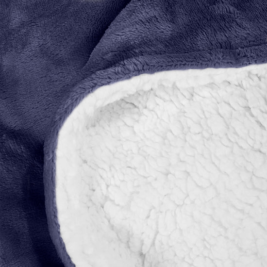 Přikrývka Sherpa - Fleece Tmavě modrá 04