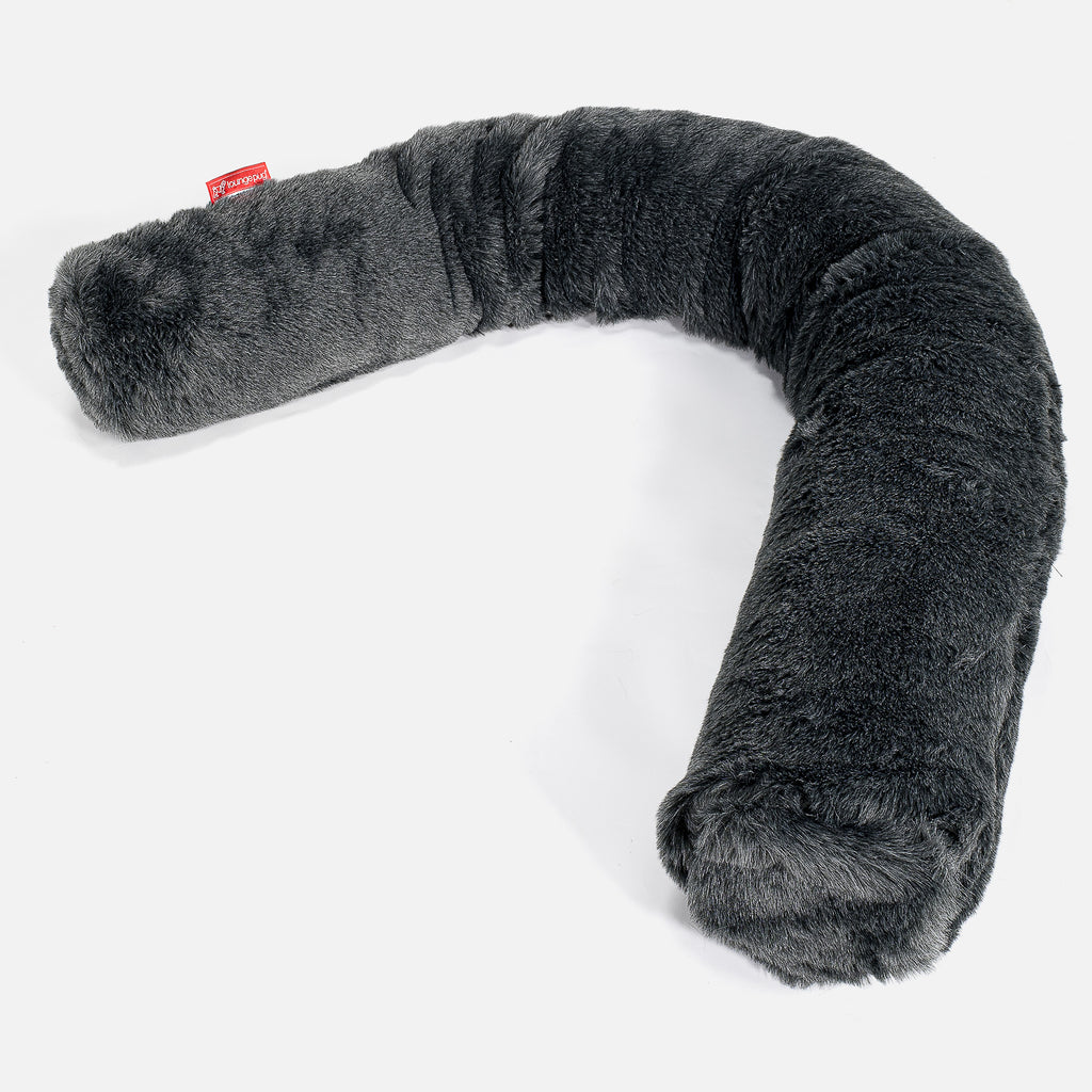 Relaxační polštář 150-L, CloudSac® z paměťové pěny - Jemná kožešina Černá 01
