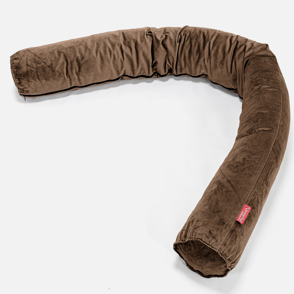 Relaxační polštář 150-L, CloudSac® z paměťové pěny - Samet Espresso 01