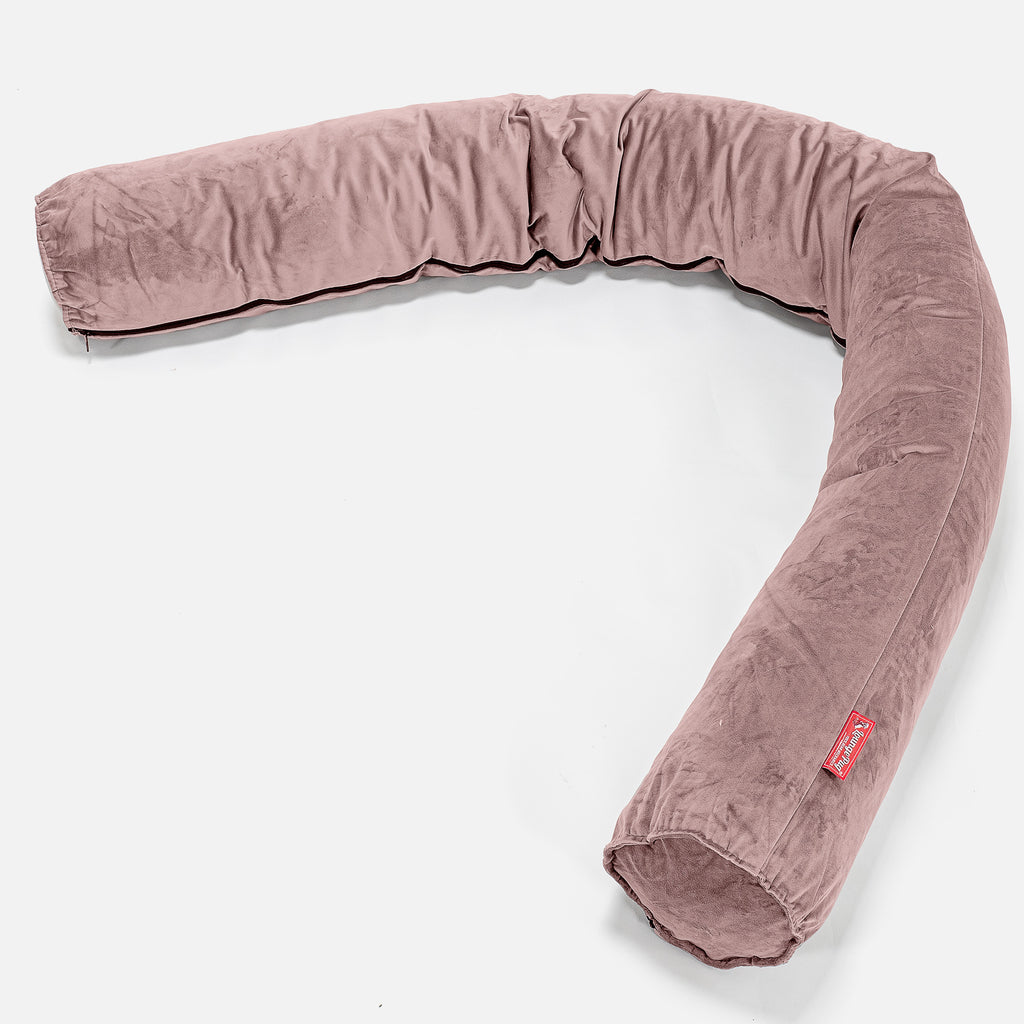 Relaxační polštář 150-L, CloudSac® z paměťové pěny - Samet Růžová 01