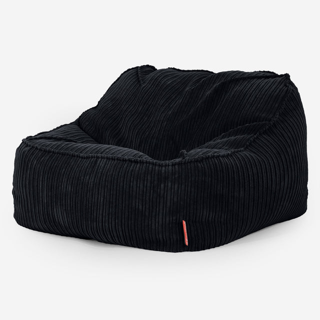 Sedací pytel Sloucher, křeslo - Manšestr Černá 03