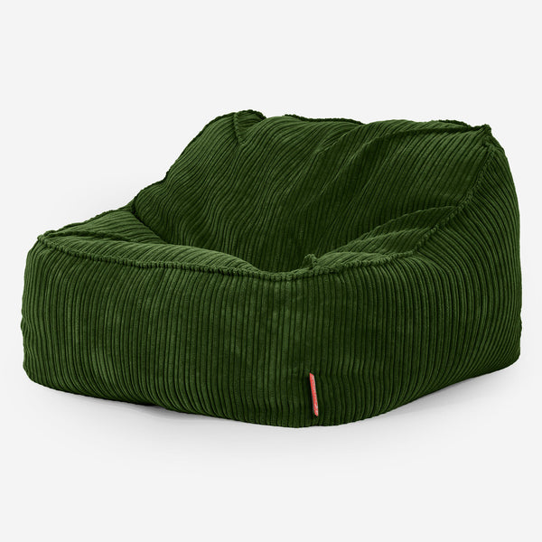 Sedací pytel Sloucher, křeslo - Manšestr Lesní zelená 03