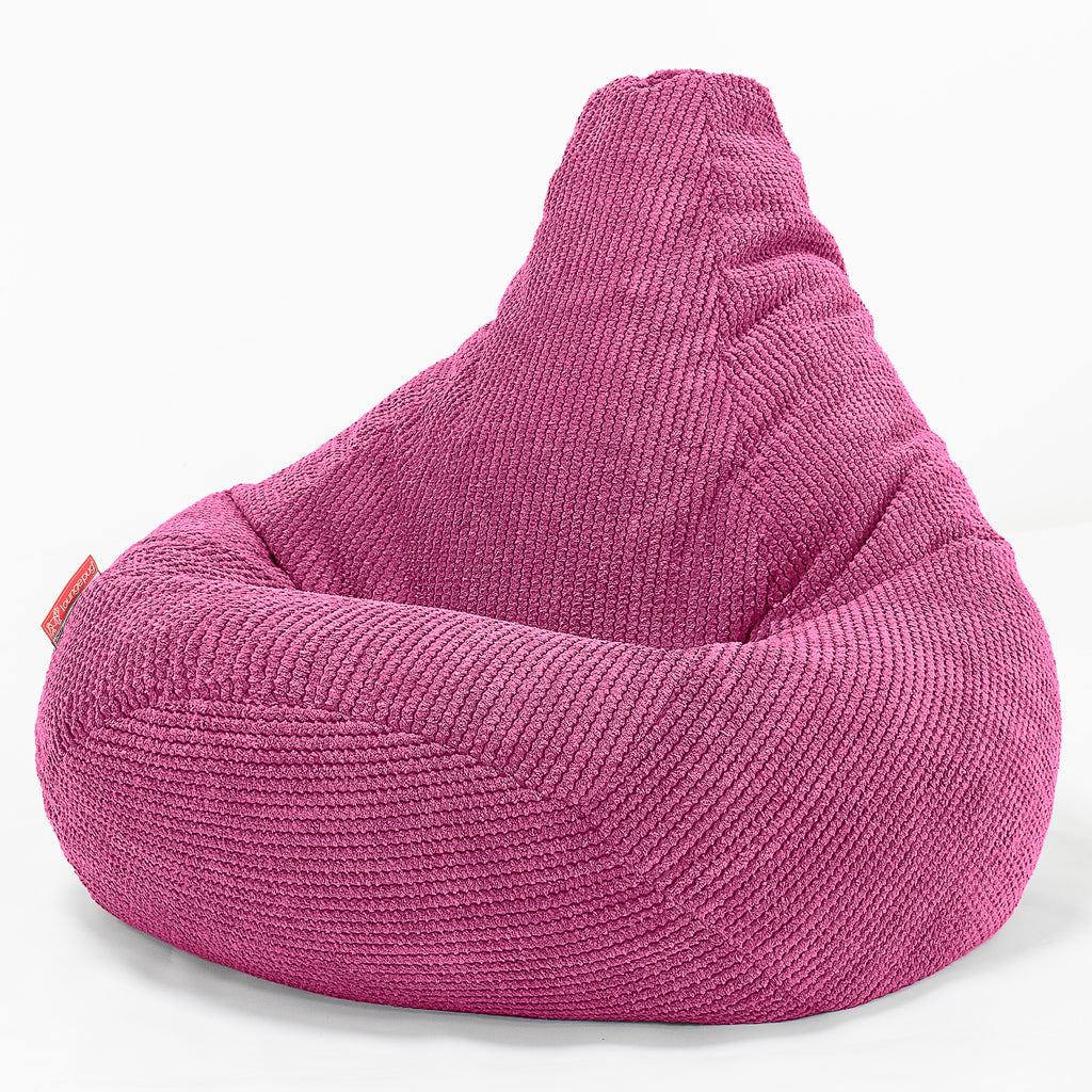 Sedací vak hruška - Pom pom Růžová 02