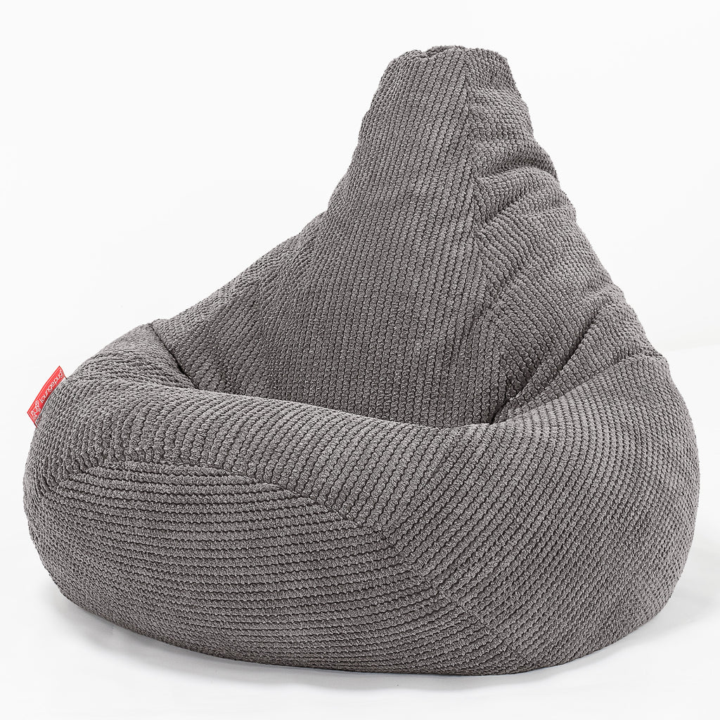 Sedací vak hruška - Pom pom Tmavě šedá 02