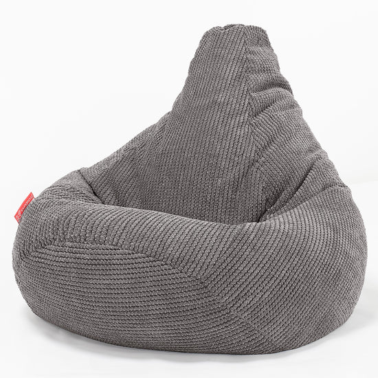 Sedací vak hruška - Pom pom Tmavě šedá 02