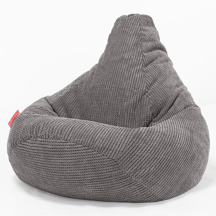 Sedací vak hruška - Pom pom Tmavě šedá 02