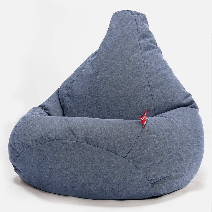 Sedací vak hruška - Stonewashed džínovina Námořnická modř 02
