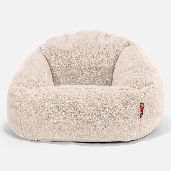 Sedací vak křeslo Bubble - Umělá medvědí kožešina Krémová 01