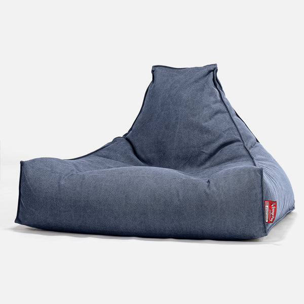 Sedací vak lenošky - Stonewashed džínovina Námořnická modř 01