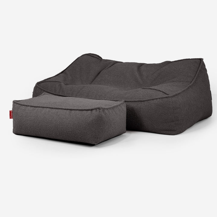Sedací vak Sloucher, pohovka - Buklé Tmavomodrá šeď_02