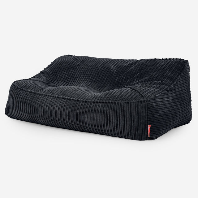 Sedací vak Sloucher, pohovka - Manšestr Černá 03