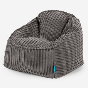 Sedací vak Sloucher pro děti 2 do 6 let - Manšestr Tmavomodrá šeď