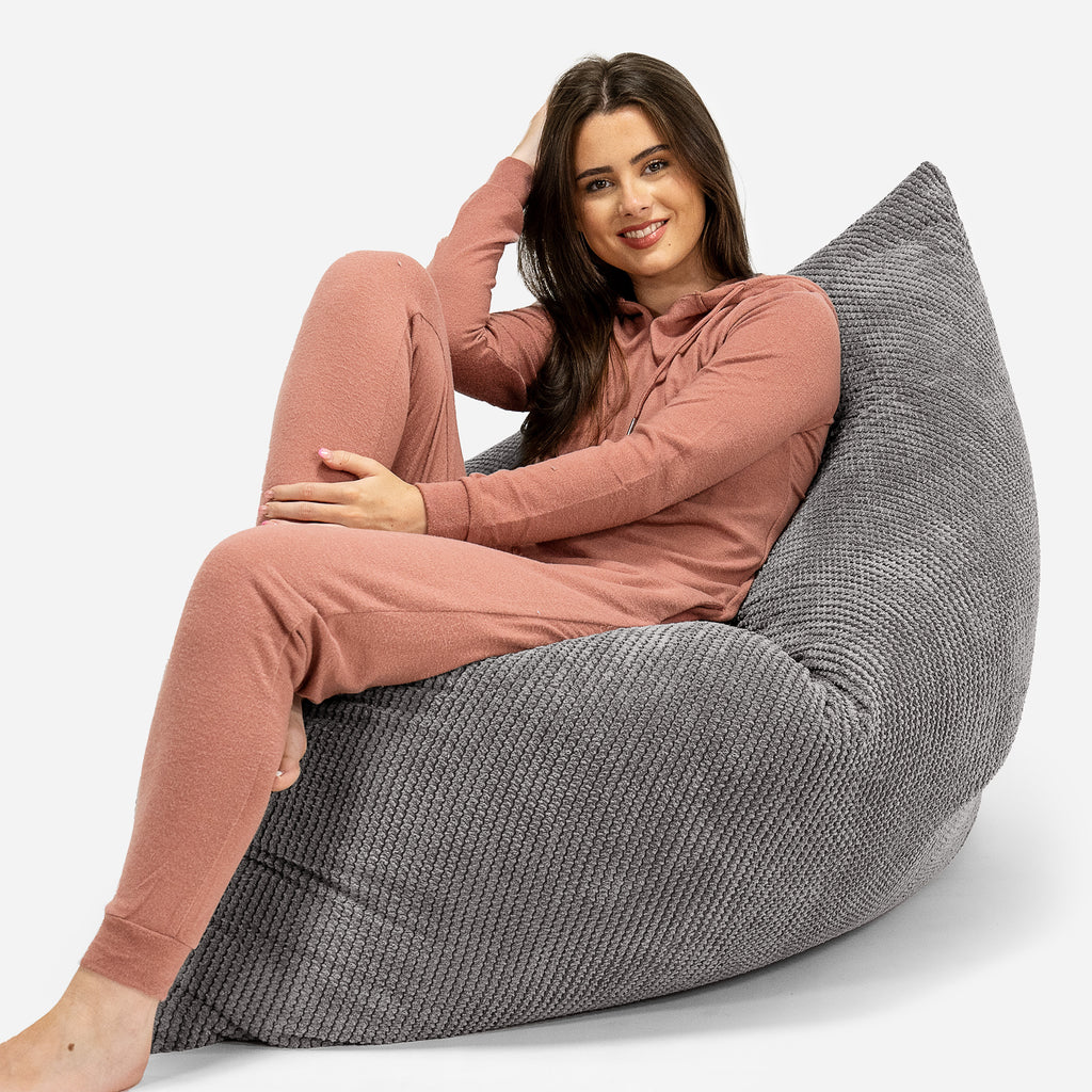 Sedací vak XXL - Pom pom Tmavě šedá 04