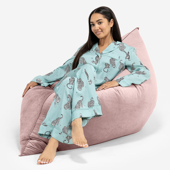 Sedací vak XXL - Samet Růžová 04