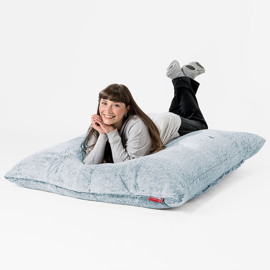 Sedací vak XXL - Umělá králičí kožešina Pudrově modrá 03